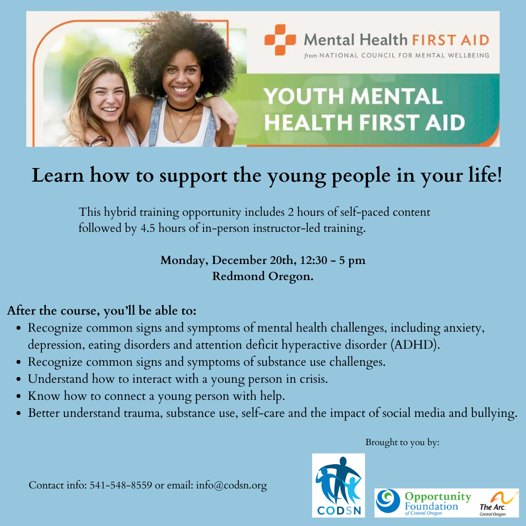 Youth Mental Health First Aid Training